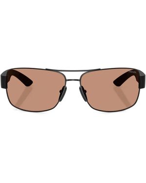 Prada Linea Rossa Rectangle-Frame Sunglasses - Pink