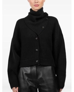 LeKasha Cardigan mit V-Ausschnitt - Schwarz