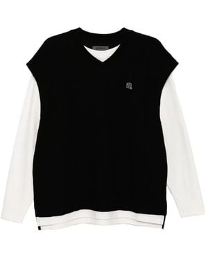 Musium Div. T-Shirt Con Design A Strati - Nero