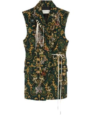 Dries Van Noten Verzierter Blazer - Grün