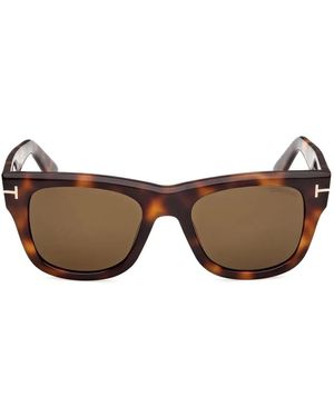 Tom Ford Rectangle-Frame Sunglasses - Brown