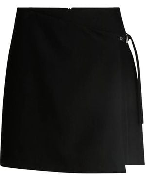 HUGO Wrap-Tie Mini Skirt - Black
