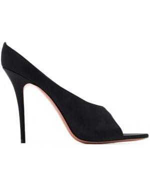 AMINA MUADDI Anok Satin Sandals - Black