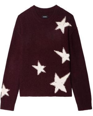 Zadig & Voltaire Jersey con motivo de estrellas - Morado