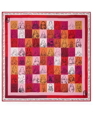 Lancel Capsule 150Y Printed Scarf - Red