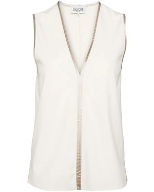 Del Core V-Neck Vest - White