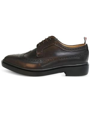Thom Browne Brogue-Detail Lace-Up Derby Shoes - Black