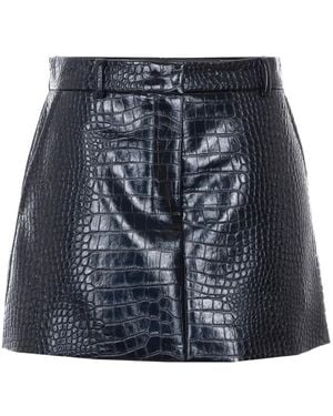 Sportmax Gleba Crocodile Mini Skirt - Blue