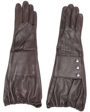 Manokhi Leather Gloves - Grey