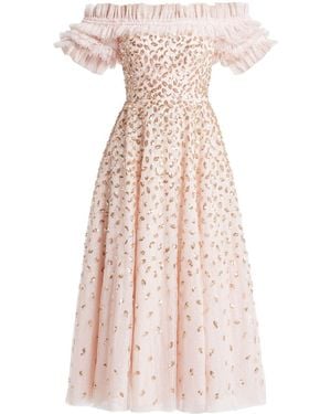 Needle & Thread Ruffle-Detailing Dress - Pink