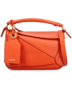 Loewe Mini Featherlight Puzzle Cross Body Bag - Orange