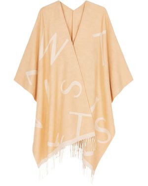 Twinset Capa Con Flecos - Blanco
