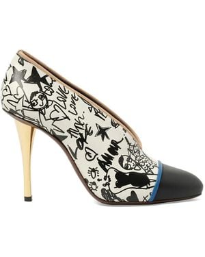 Lanvin Pumps Con Stampa Grafica - Metallizzato