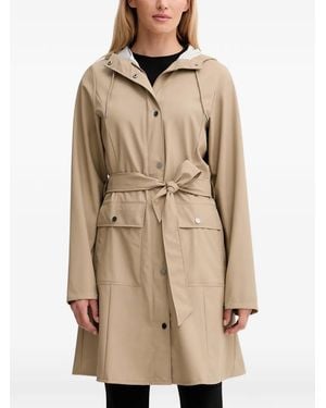 Rains 18130 Curve Hooded Parka - Natural