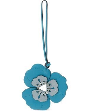 Furla Allegra Schlüsselanhänger mit Blume - Blau