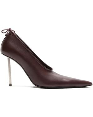 Acne Studios 100Mm Pointed-Toe Leather Court Shoes - Brown