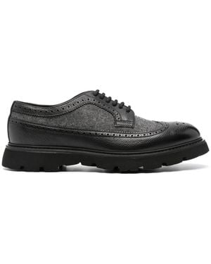 Doucal's Panelled Brogues - Black