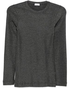 Brunello Cucinelli T-Shirt À Manches Longues - Grey