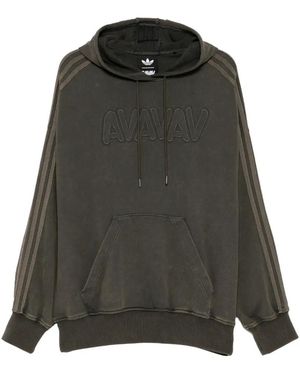 adidas X Avavav Logo-Embossed Hoodie - Grijs