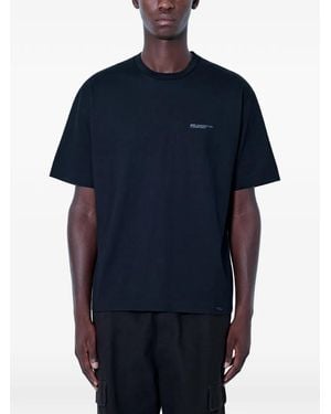 MOOS STUDIO Logo-Motif T-Shirt - Blue