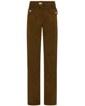 Ferragamo Utility-Style Pants - Natural