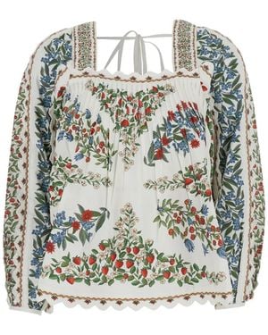 FARM Rio Long Sleeve Blouse - Gray