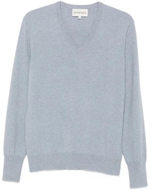 Bompard Kaschmirstrick Mit V-Ausschnitt - Blau