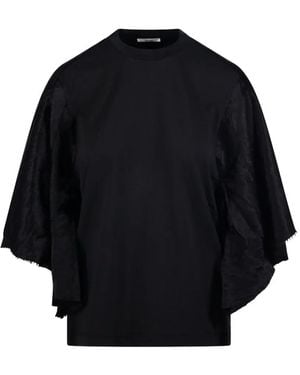 Haikure Flynn Ruffled-Sleeve T-Shirt - Blue