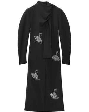 MSGM Maxikleid Mit Strass - Schwarz