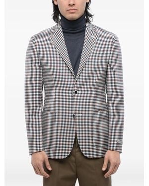 Corneliani Checked Wool Blazer - Grey