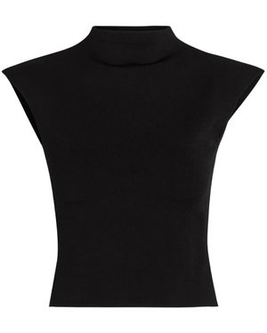 A.W.A.K.E. MODE Mock-Neck Top - Black