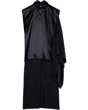 Ports 1961 サテンパネル ドレス - ブラック