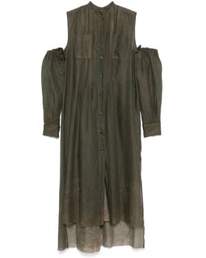 Masnada Katoenen Maxi-Jurk - Groen