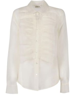 P.A.R.O.S.H. Ruffled Silk Shirt - White