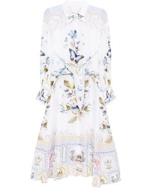 CAMILLA Botanical Ballads Shirt Dress - White