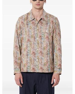 Corridor NYC Paisley-Print Long-Sleeve Shirt Jacket - Natural