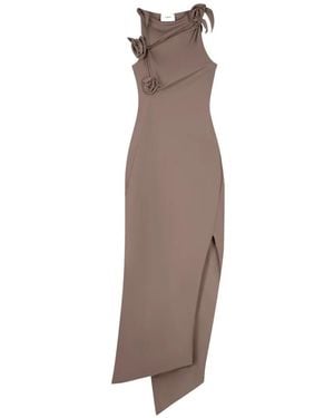 Coperni Asymmetrische Jurk Met Bloem-Applicatie - Naturel