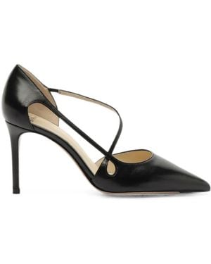 Alexandre Birman Renee Crossover-Strap Court Shoes - Black