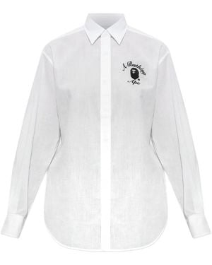 A Bathing Ape Camisa de algodón - Blanco