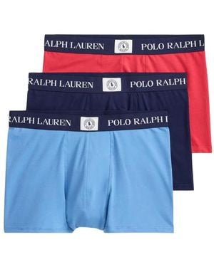 Polo Ralph Lauren Logo-Waistband Boxers (Pack Of Three) - Blue