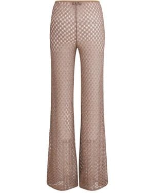 Missoni Openwork Flared Trousers - Natural