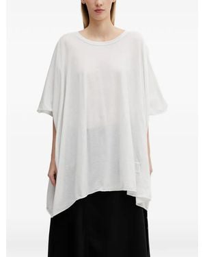 Rick Owens Camiseta Minerva Oversize Sin Rematar - Blanco