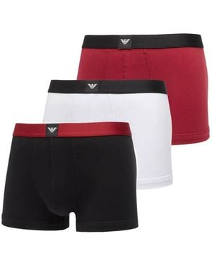 EA7 Logo-Waistband Boxers (Set Of Three) - Red
