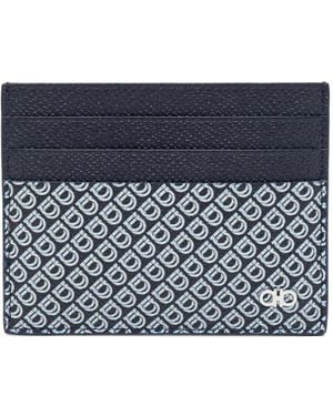 Ferragamo Kartenetui Mit Gancini-Detail - Blau