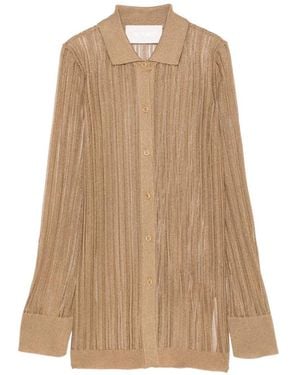 Circus Hotel Open-Knit Cardigan - Natural