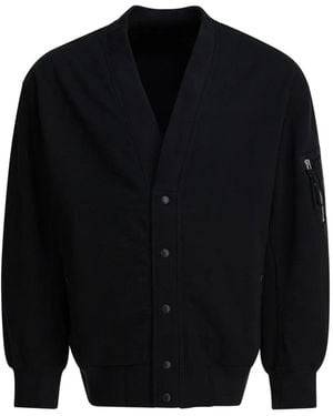 Comme des Garçons Cardigan Mit Druckknöpfen Und Reißverschlusstasche - Blau