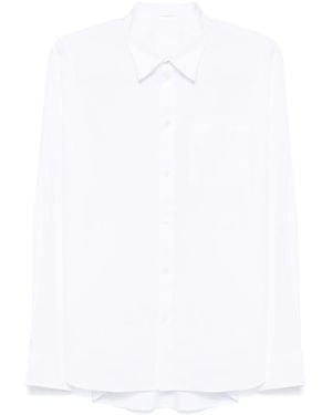 Helmut Lang Logo-Rubberised Shirt - White
