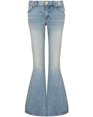 Balmain Tief sitzende Bootcut-Jeans - Blau