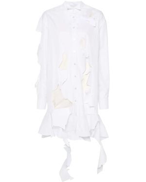 Viktor & Rolf Cut Out-Detail Shirt Dress - White