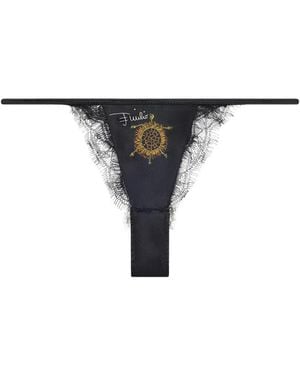 PUCCI Tanga De Satén Y Seda - Negro